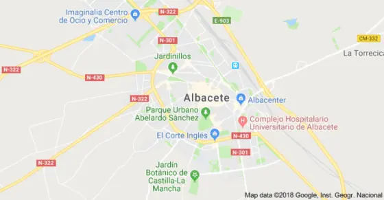 Mapa de Albacete
