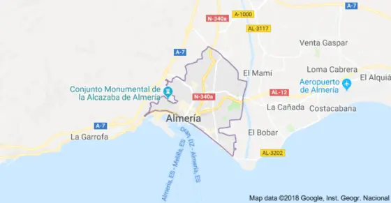 Mapa de Almería