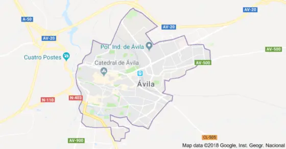 Mapa de Ávila