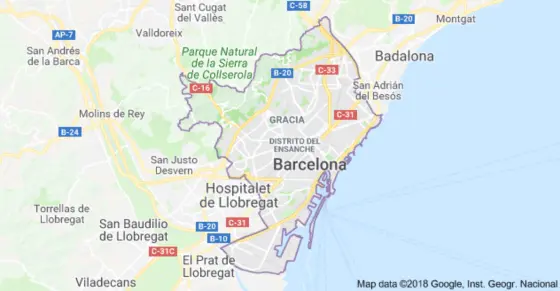 Mapa de Barcelona