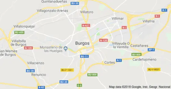 Mapa de Burgos