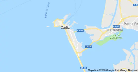 Mapa de Cádiz