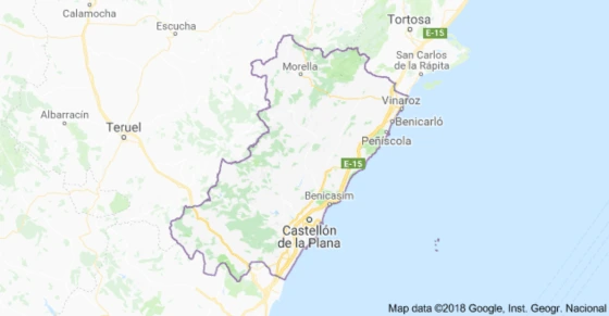Mapa de Castellón