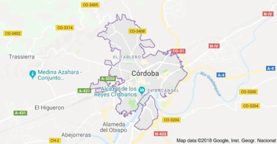 Mapa de Córdoba