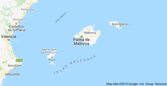 Mapa de Islas Baleares