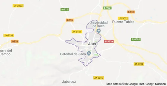 Mapa de Jaén