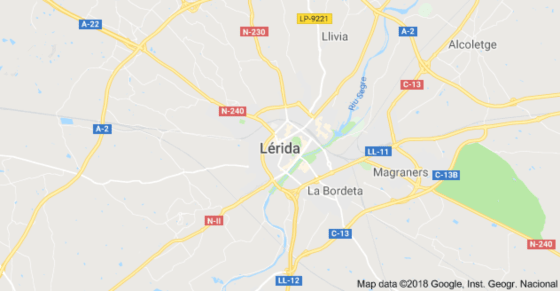 Mapa de Lérida