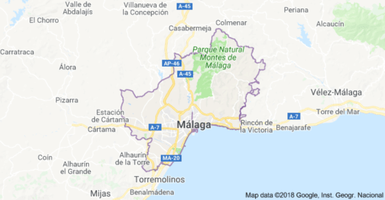 Mapa de Málaga