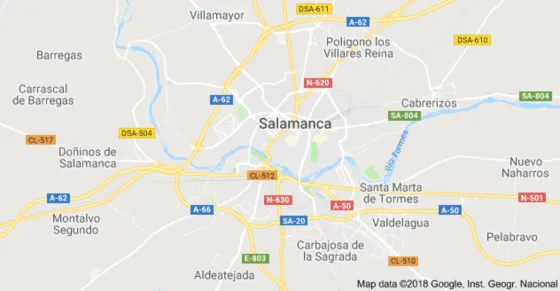 Mapa de Salamanca