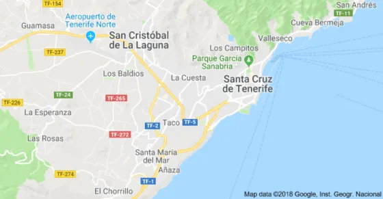Mapa de Santa Cruz de Tenerife