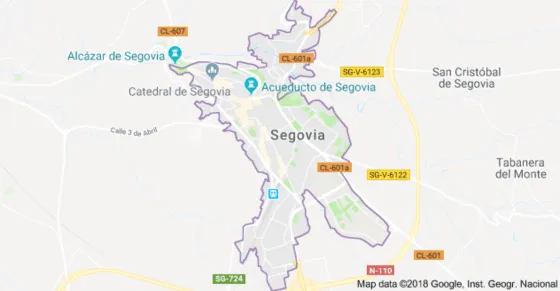 Mapa de Segovia