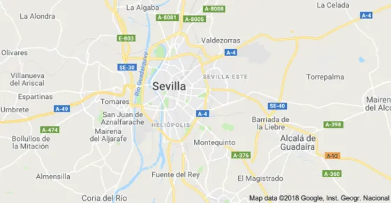 Mapa de Sevilla