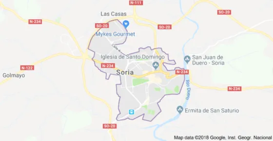 Mapa de Soria