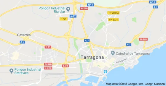 Mapa de Tarragona