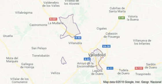 Mapa de Valladolid