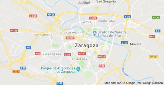 Mapa de Zaragoza